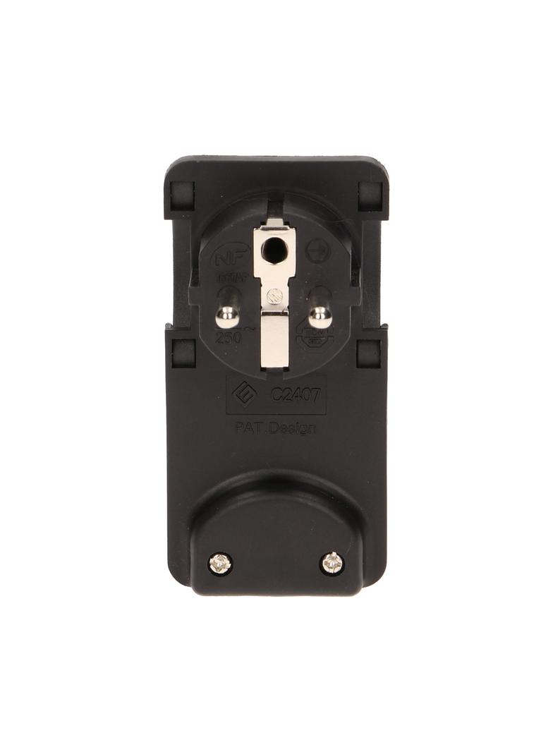 Wtyczka płaska Uni-Schuko z uchwytem czarna OR-AE-1311/B ORNO