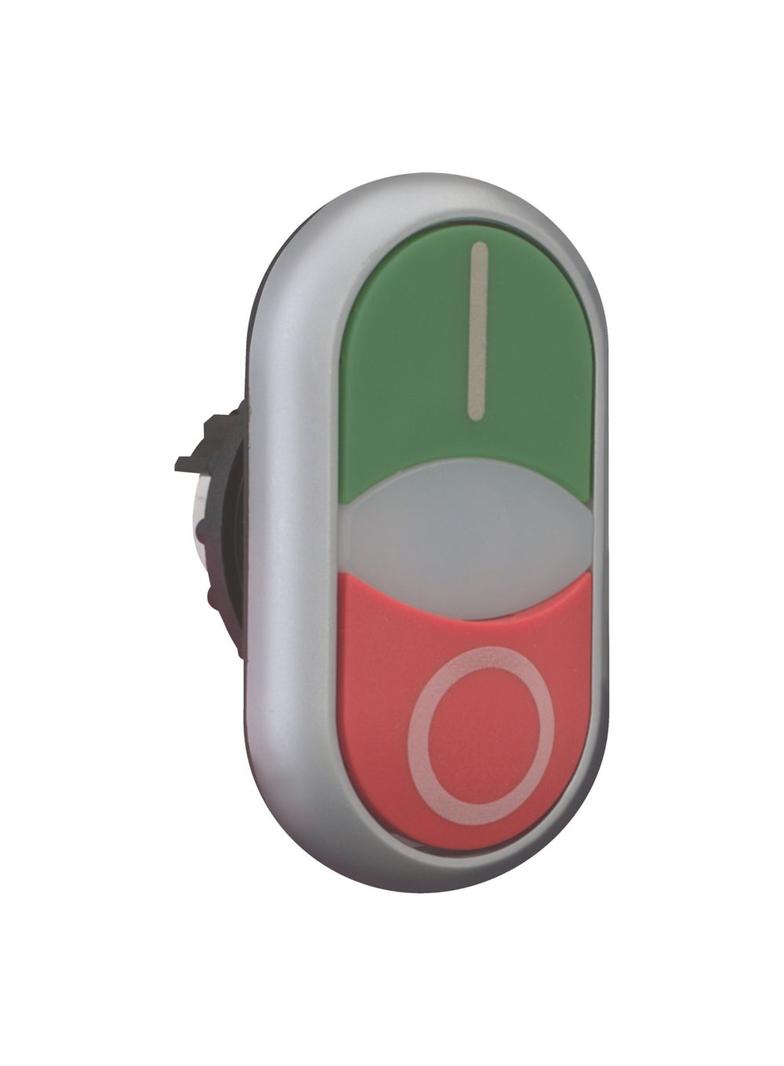 M22-DDLM-GR-X1/X0 Przycisk podwójny z samopowrotem i z możliwością podświetlenia 284830 EATON