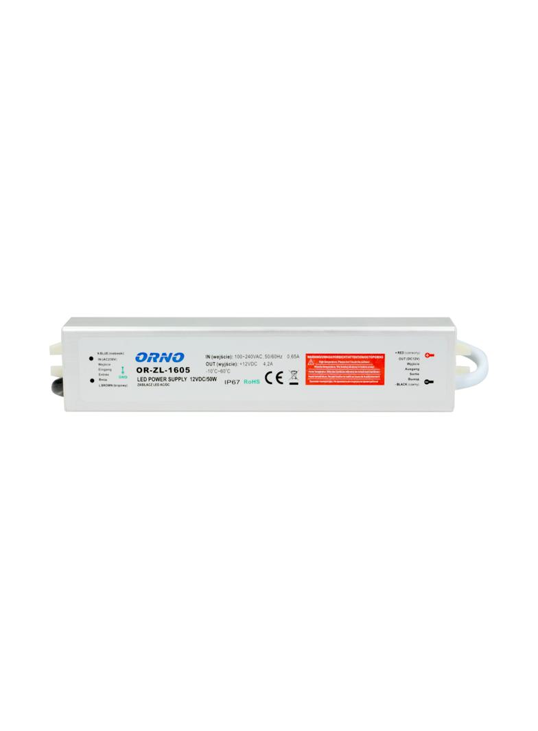Zasilacz do oświetlenia LED 90-265V AC/12V DC 50W IP67 OR-ZL-1605 ORNO