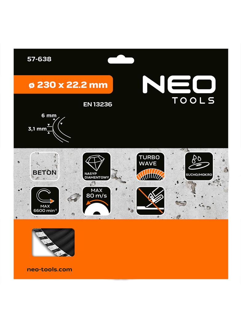 Tarcza diamentowa 230 x 22.2 mm, turbo wave