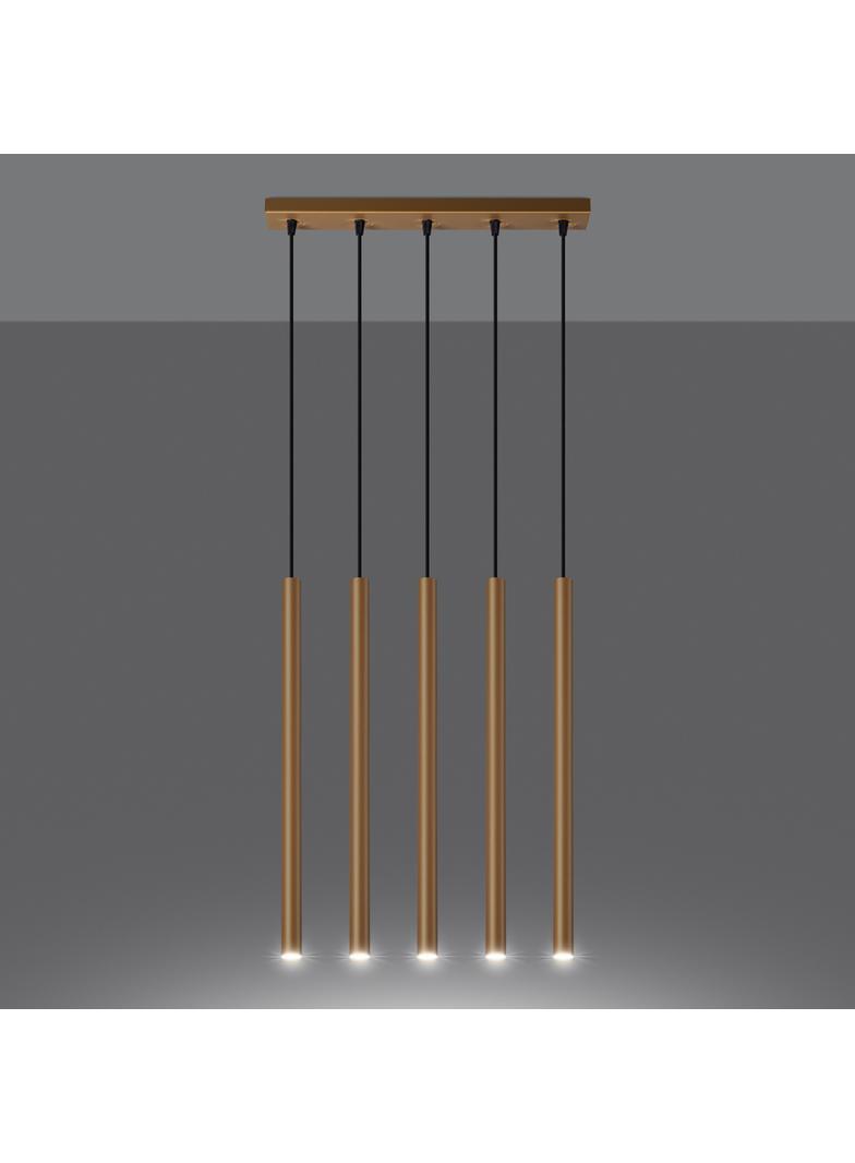 Sollux Lampa wisząca PASTELO 5L złota SL.1173