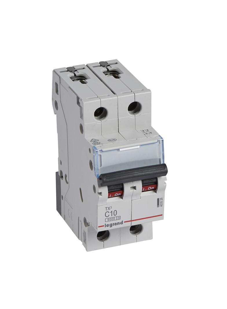 WYŁĄCZNIK NADPRĄDOWY S 302 2P C 10A 6000A SERII TX3, Legrand