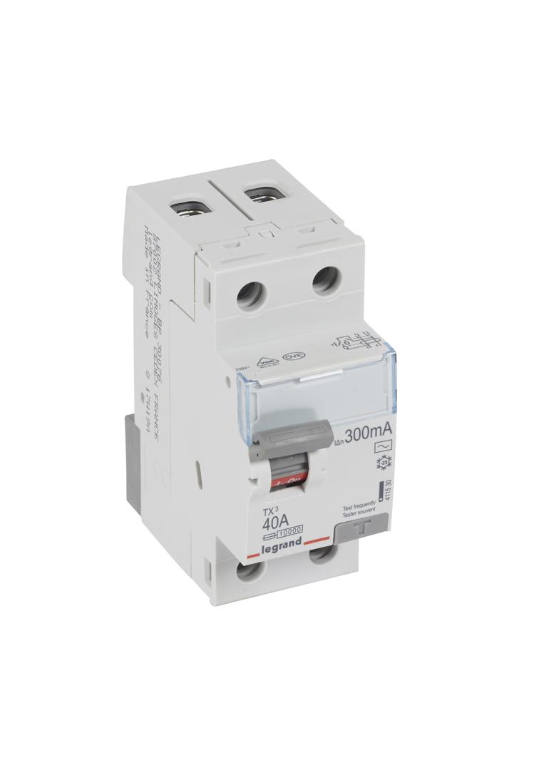WYŁĄCZNIK RÓŻNICOWOPRĄDOWY P 302 2P 40A 300MA TYP AC SERII TX3, Legrand