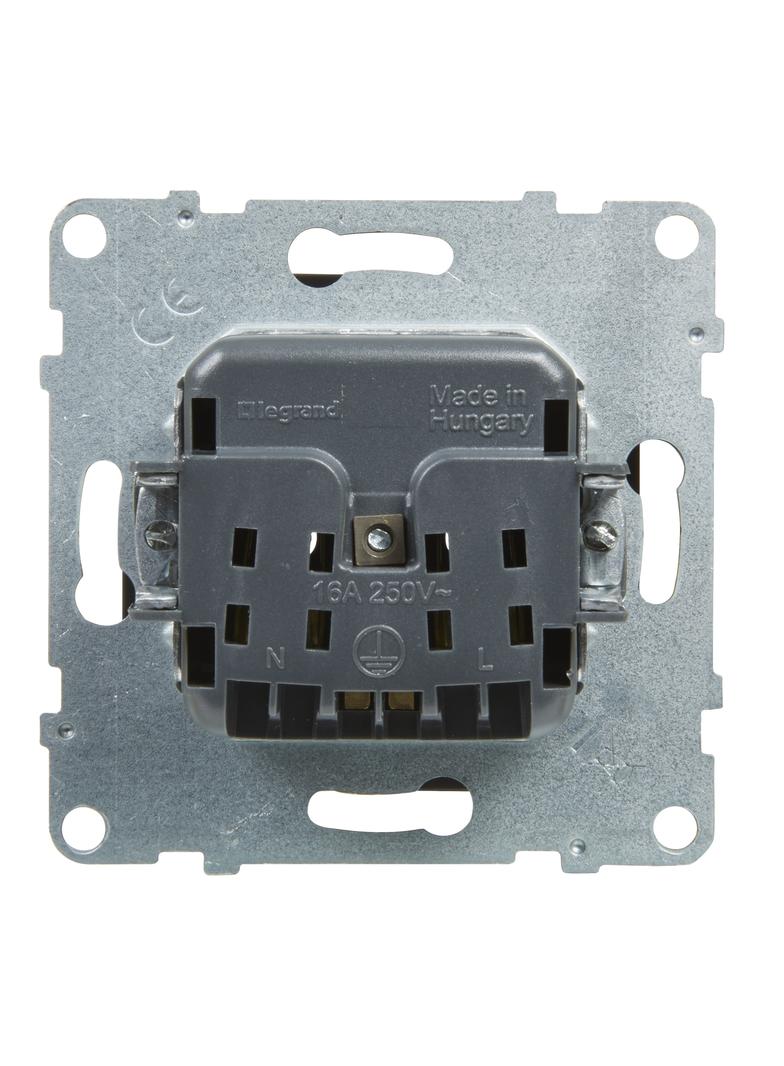 SUNO - Gniazdo 2P+Z - 16 A - 250 V~ - zaciski śrubowe, Czarny, Legrand