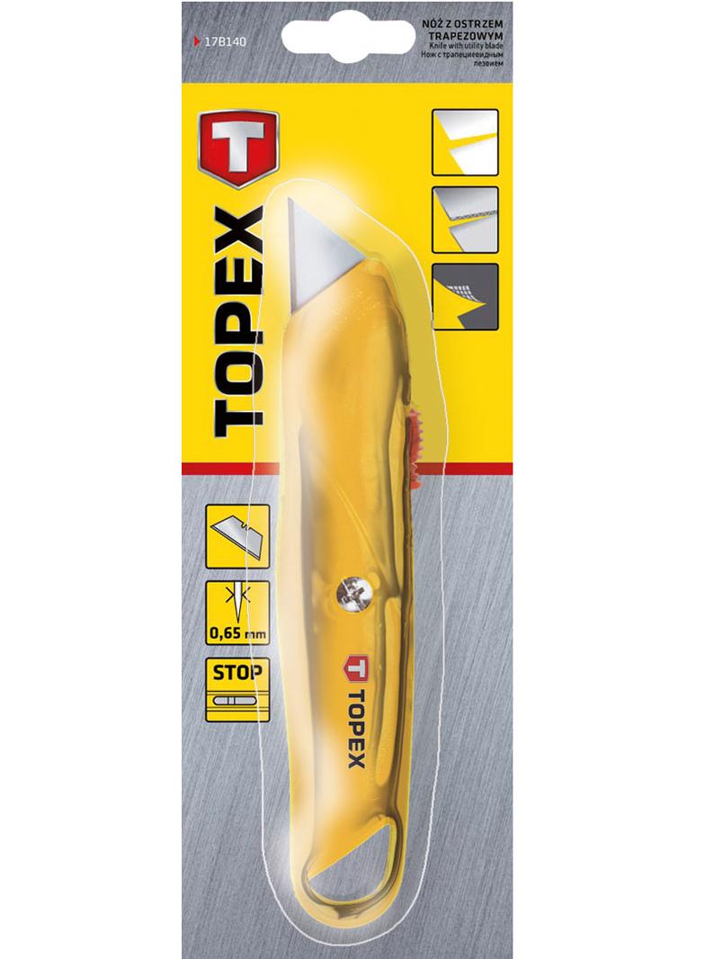 Nóż z ostrzem trapezowym, metalowy korpus