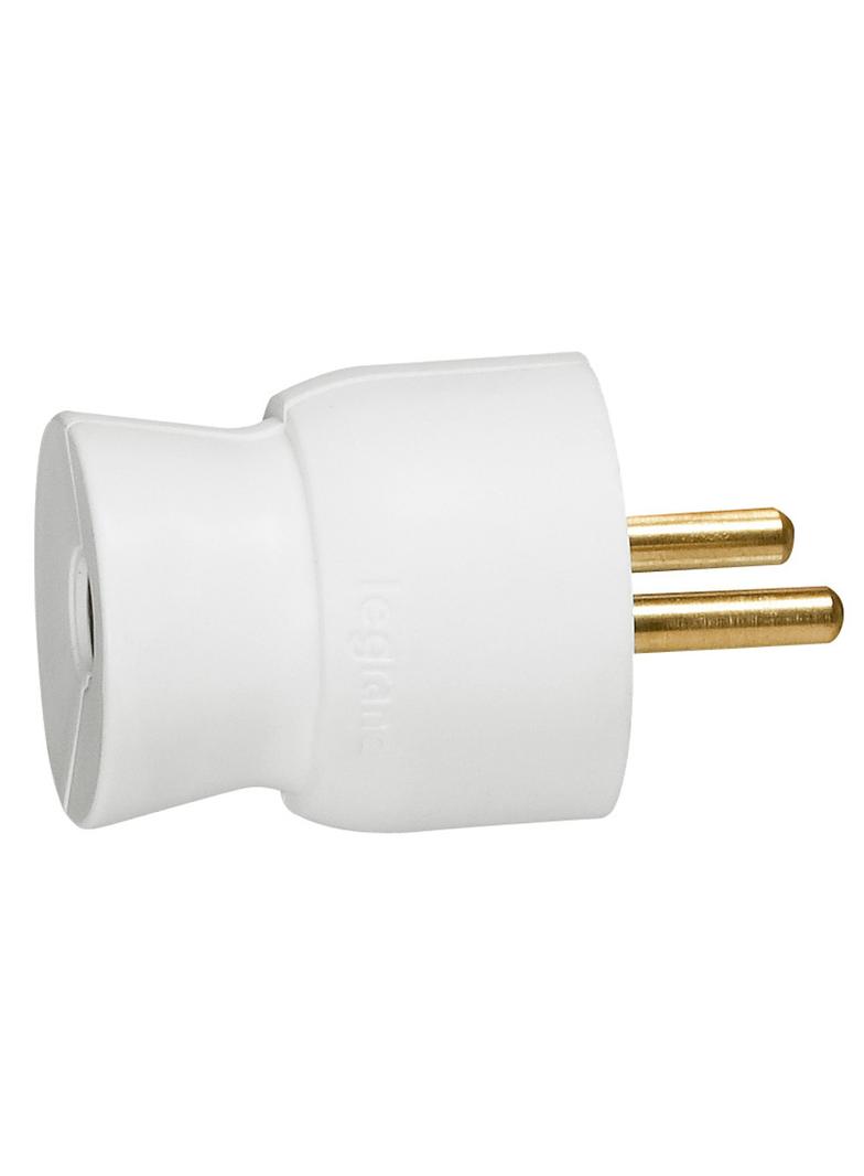Wtyczka 2P+Z 16A Plastikowa Biała Proste Wyjście Przewodu. 50100 Helmo 050100 LEGRAND