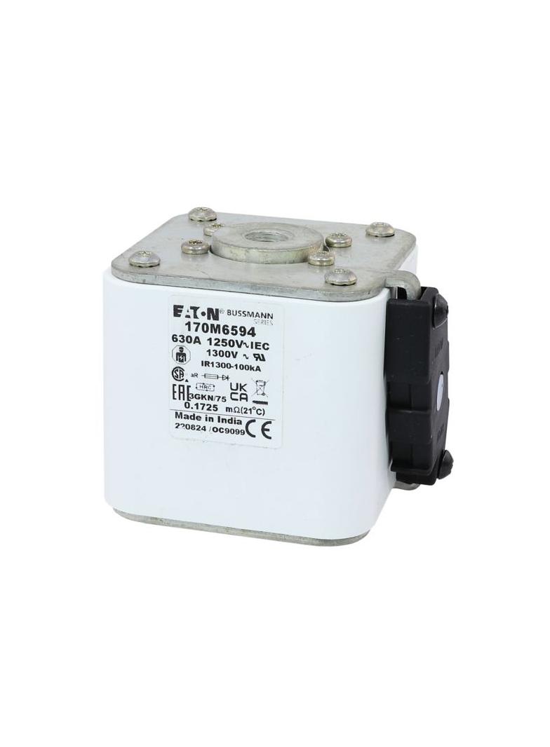 FUSE 630A 1250V 3GKN/75 AR CU Wkładka szybka 630A AC 1250V rozmiar 3 76x92x76 mm aR IEC UL 170M6594