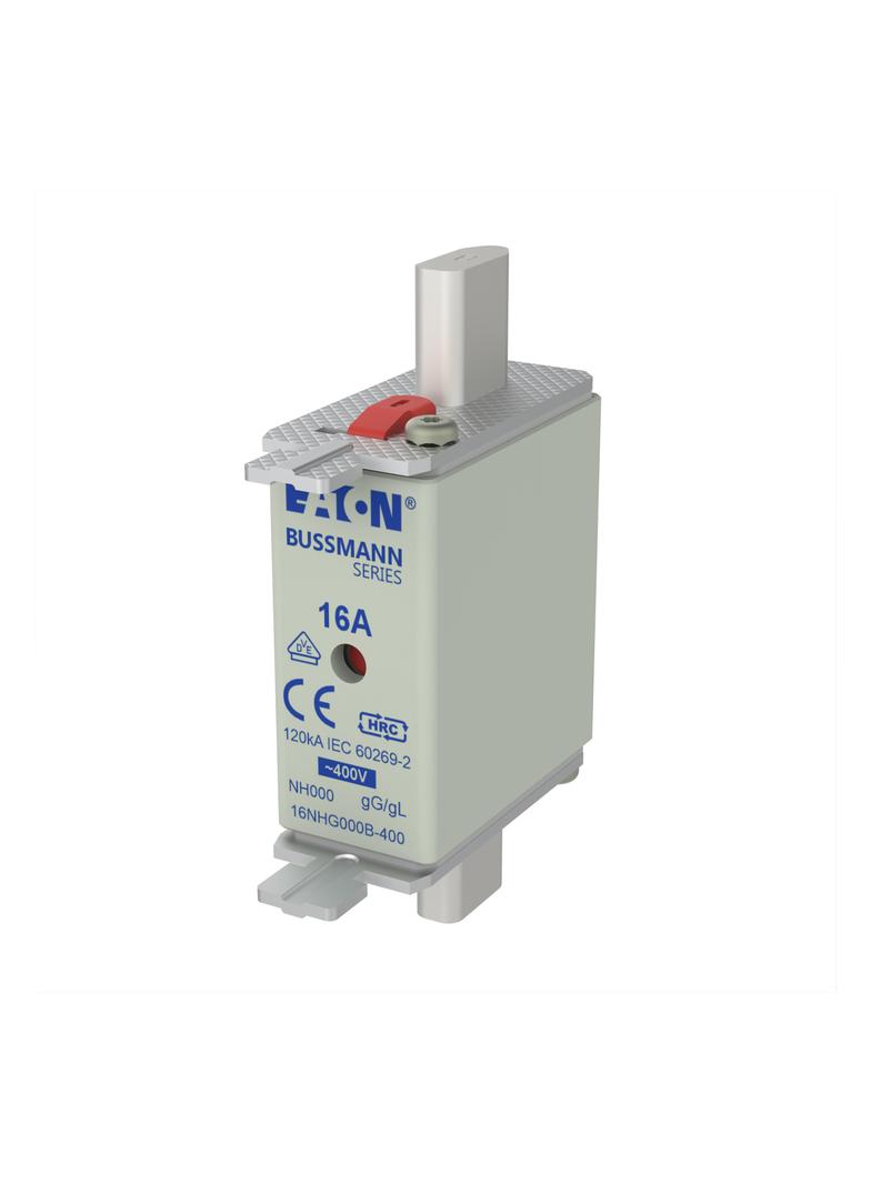 NH FUSE 16A 400V GG/GL SIZE 000 Wkładka NH000 16A 400V GL/GG podwójny wskaźnik 16NHG000B-400 EATON