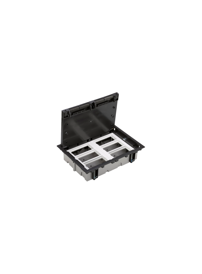 Simon Connect Puszka podłogowa S500 6-modułowa 12x K45 gł. 70mm szary grafit 52050006-038 KONTAKT