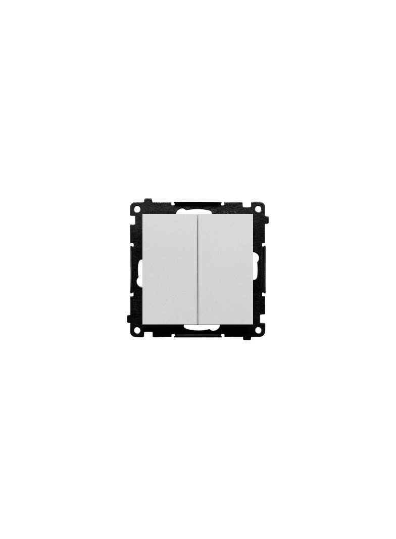 Simon 55 Przycisk zwierny poczwórny 10 AXm 250V szybkozłączka Aluminium mat TP4.01/143 KONTAKT