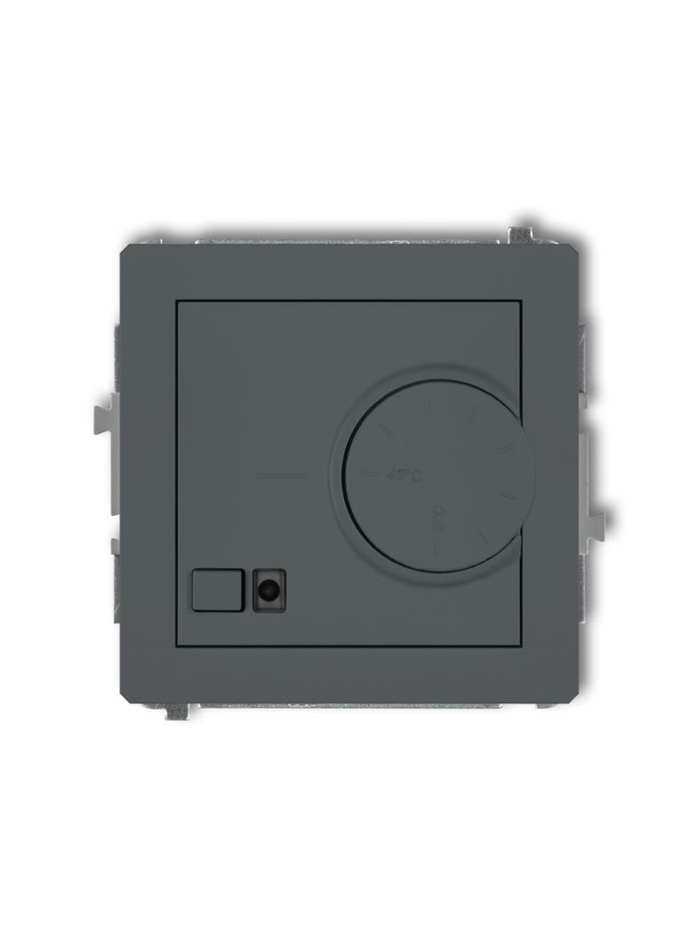 DECO Elektroniczny regulator temperatury z czujnikiem powietrznym grafitowy mat 28DRT-2 KARLIK