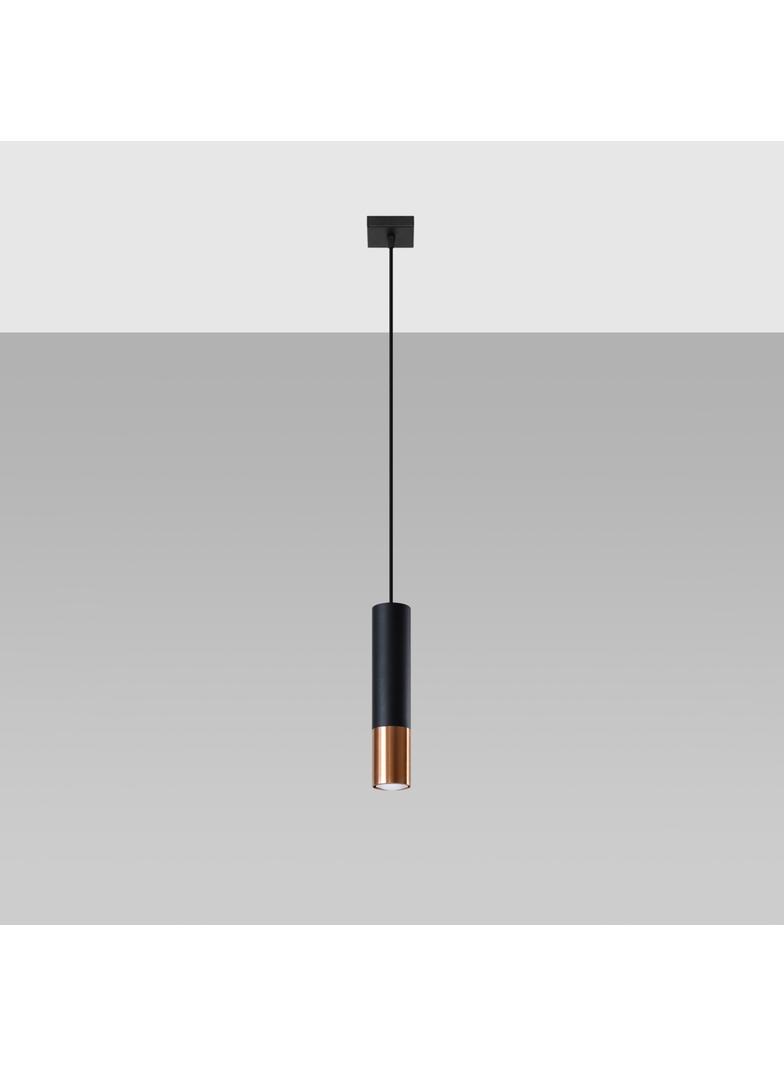 Sollux Lampa wisząca LOOPEZ 1 czarny/miedź