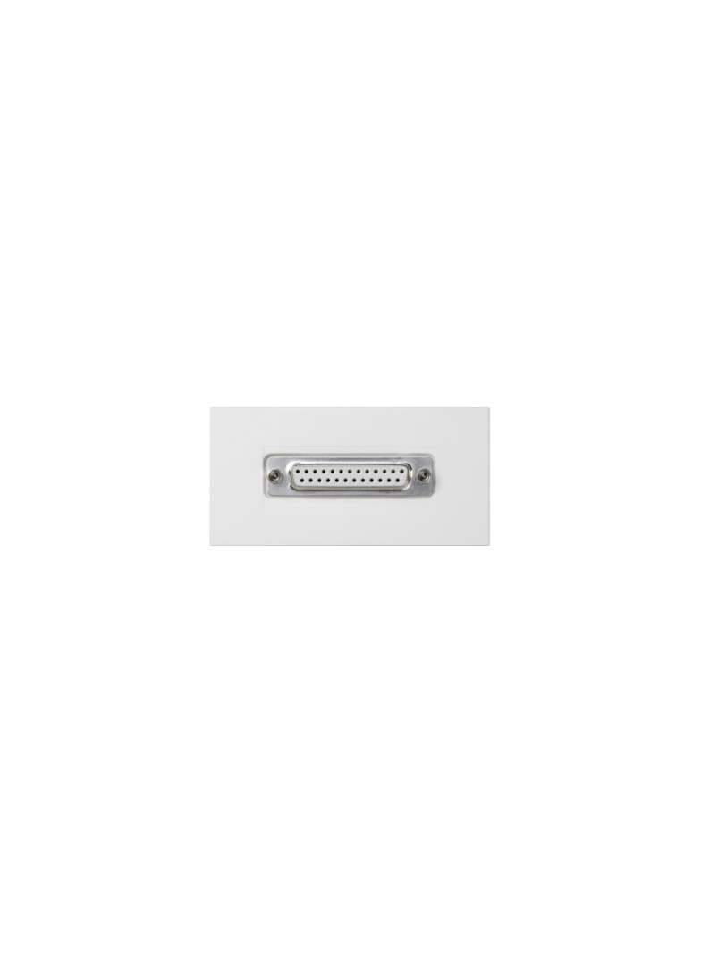 Simon Connect Płytka 90x45mm (2xK45) złącza LPT (D-Sub 25) + wkład czysta biel K104A/9 KONTAKT