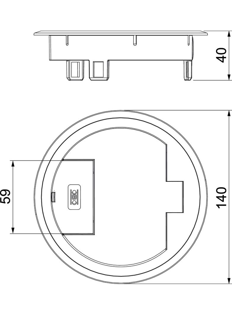 GES R2 7011, Kaseta zasilająca z wyjściem przewodu