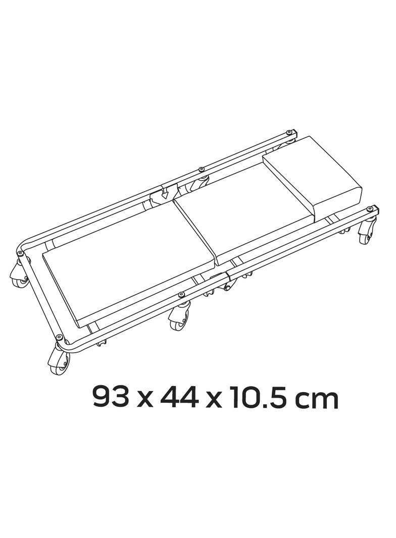 Leżanka warsztatowa składana, 930 x 440 x 105 mm