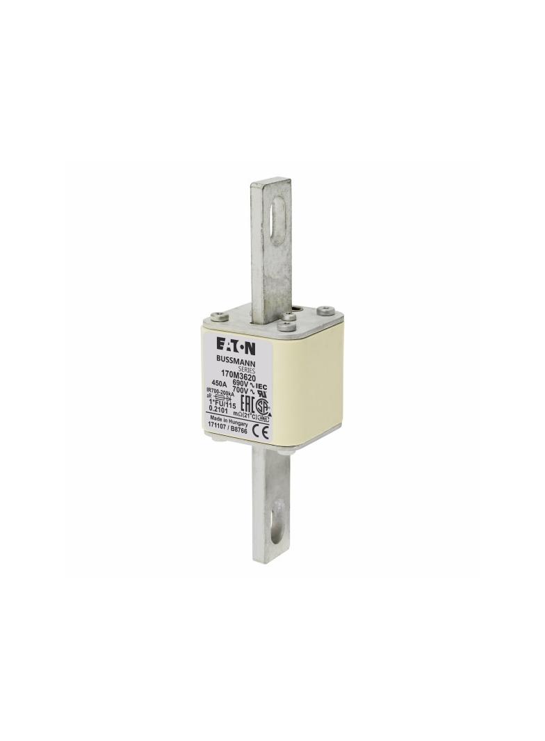 FUSE 450A 690V 1*FU/115 AR UC Wkładka szybka 450A AC 690V rozmiar 1 45x45x148 mm aR, 170M3720 EATON