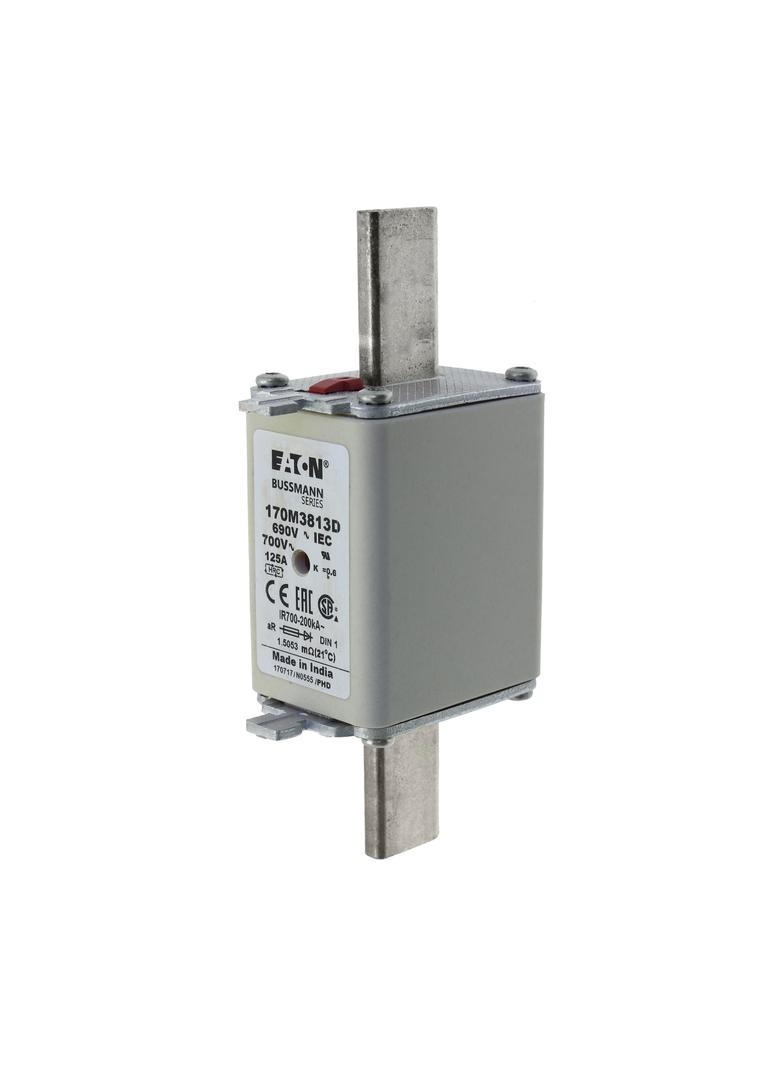 FUSE 125A 690V aR DIN 1 HSDNH Wkładka szybka 125A 690V aR DIN 1 podwójny wskaźnik 170M3813D EATON
