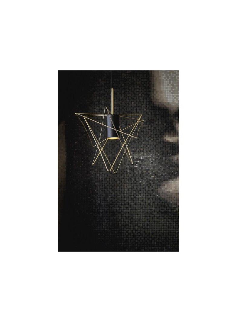 Nowodvorski lampa wisząca Gstar GU10 czarno/mosiężna 8854