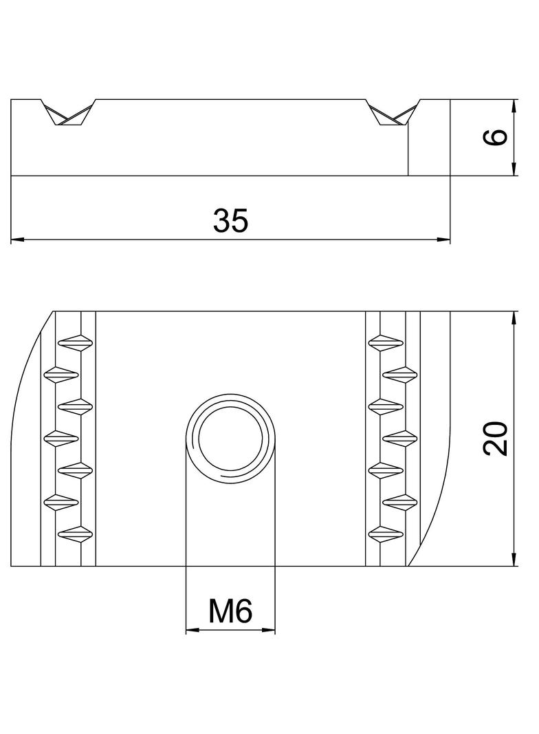 MS41SN M6 A4 Nakrętka ślizgowa