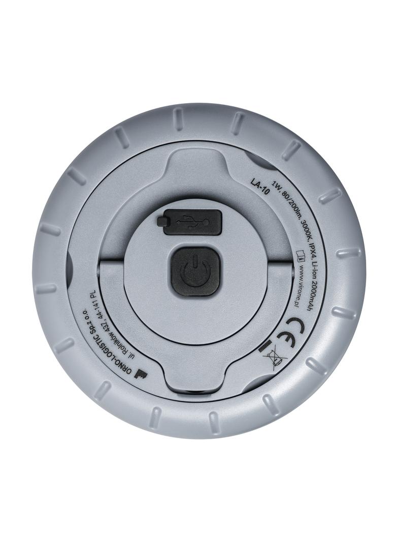 Lampka kempingowa z girlandą, 80/200lm, 2000mAh, 3000K, 8m