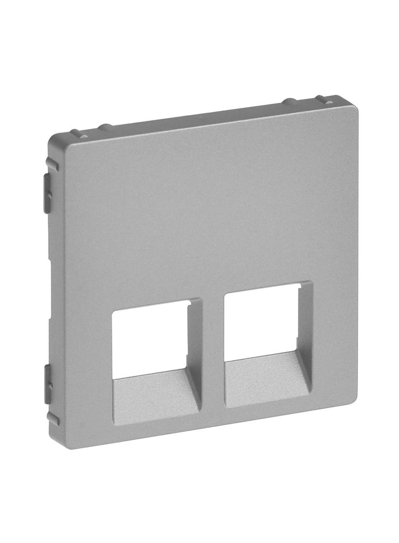 VALENA LIFE PLAKIETKA GNIAZDA 2 x RJ 45 ALUMINIUM, Legrand