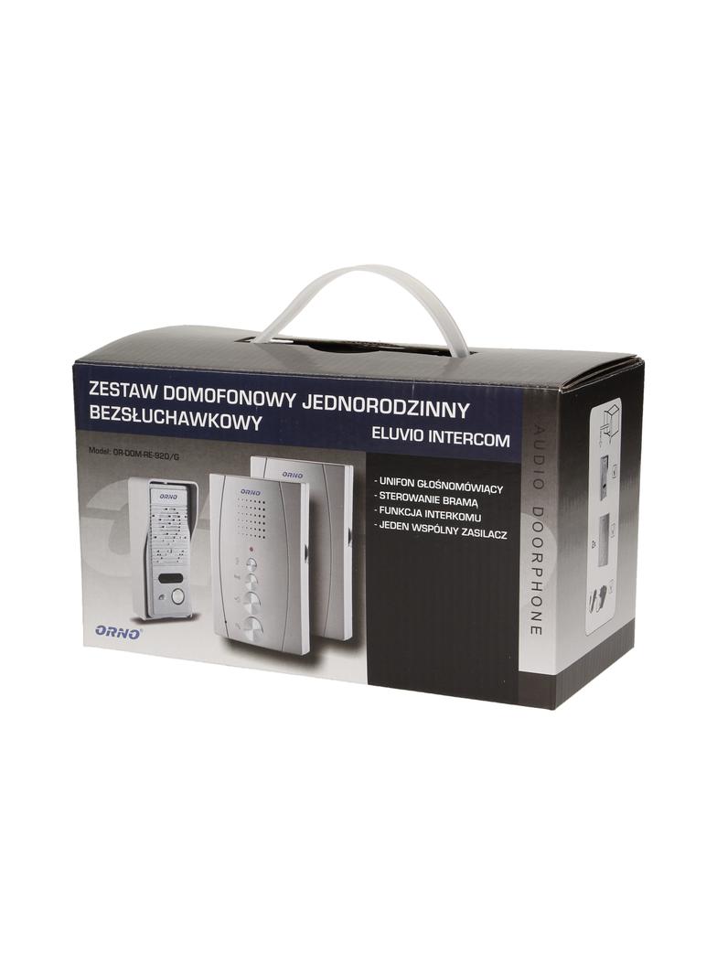 Zestaw domofonowy jednorodzinny z interkomem bezsłuchawkowy szary ELUVIO INTERCOM OR-DOM-RE-920/G OR