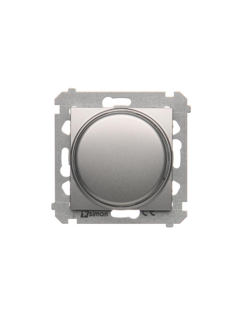 Simon 54 Ściemniacz naciskowo-obrotowy 20–500 W srebrny mat DS9T.01/43 KONTAKT