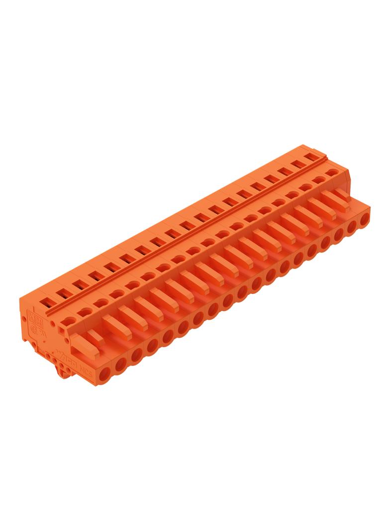MCS-MIDI Classic gniazdo 19-bieg. pomarańczowe raster 5,08 mm /10szt./ WAGO