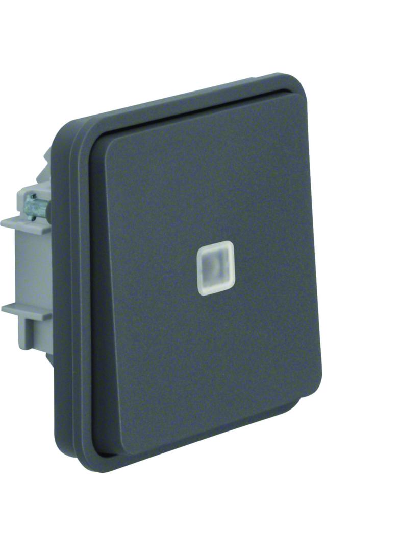 BERKER W.1 Łącznik uniwersalny z podświetleniem kontrolnym IP55 szary 30863515 HAGER