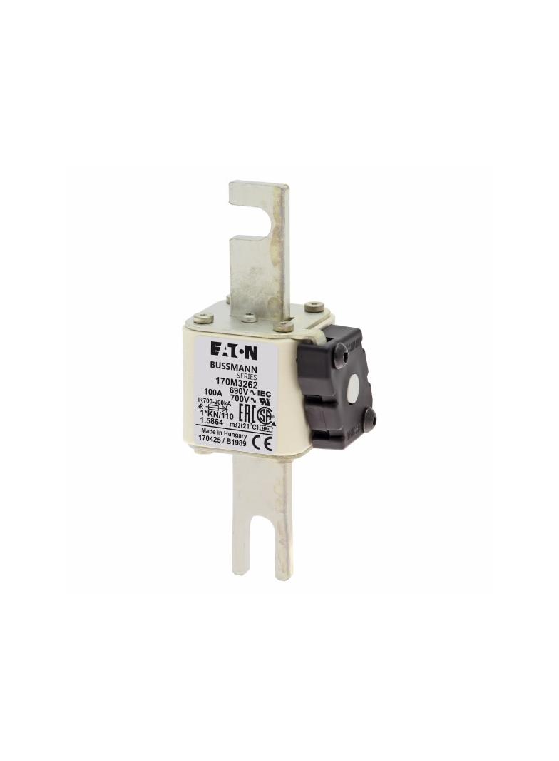 100A 690V 1*KN/110 aR INDICATOR FUSE Wkładka szybka 100A AC 690V compact DIN 1 45x58x134 m 170M3262