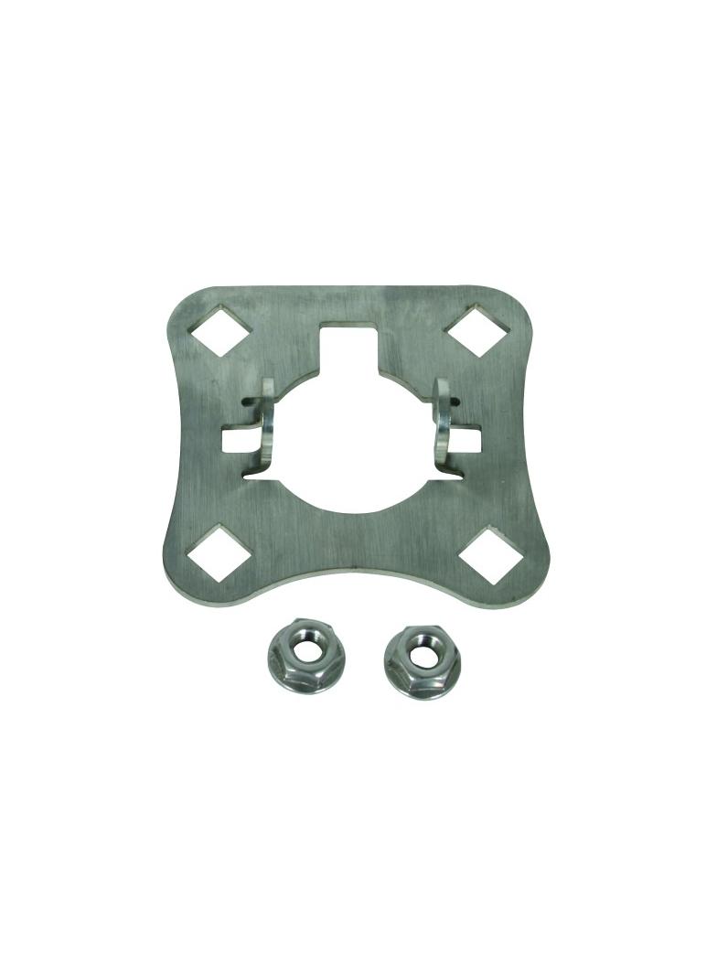 Płytka łącząca, stal nierdzewna NIRO, do rur 50 mm dla przyłączenia 4 głowic H VI