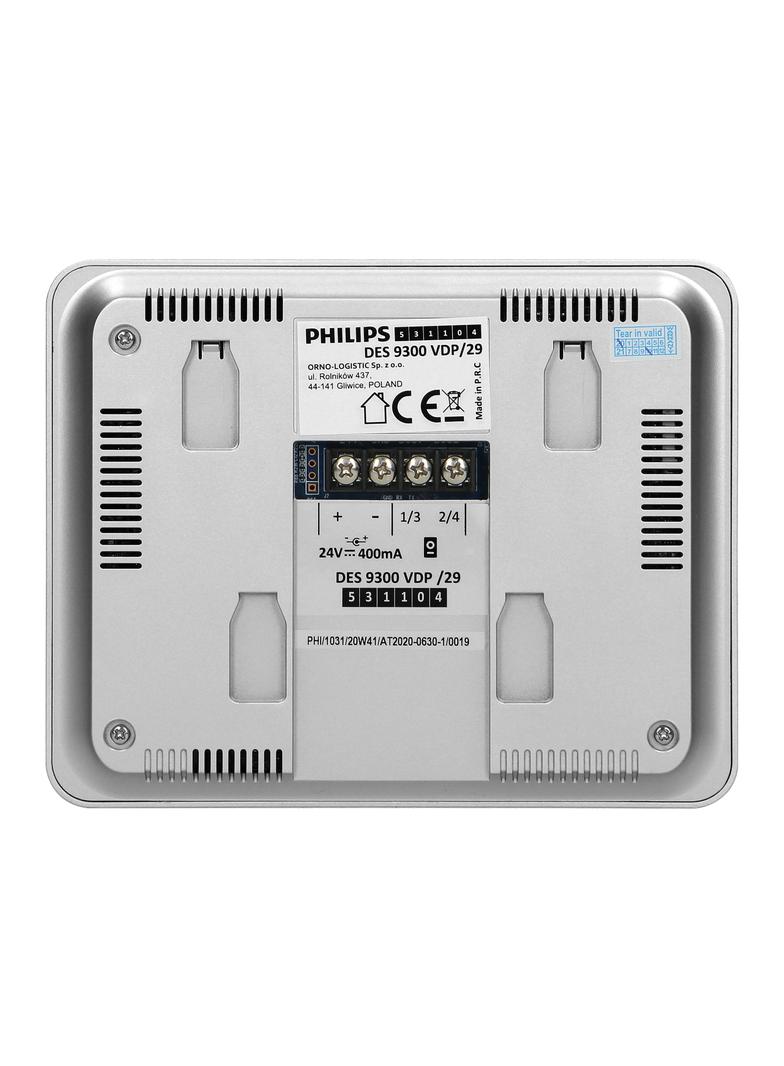 Philips WelcomeEye Compact Zestaw wideodomofonowy bezsłuchawkowy kolor LCD 4,3" menu OSD stero 53110