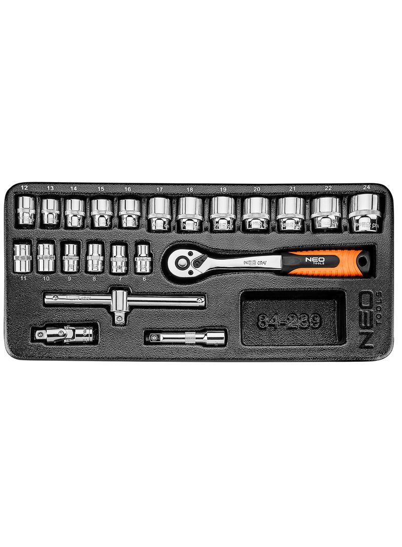 Klucze nasadowe 3/8", zestaw 22 szt., wkładka