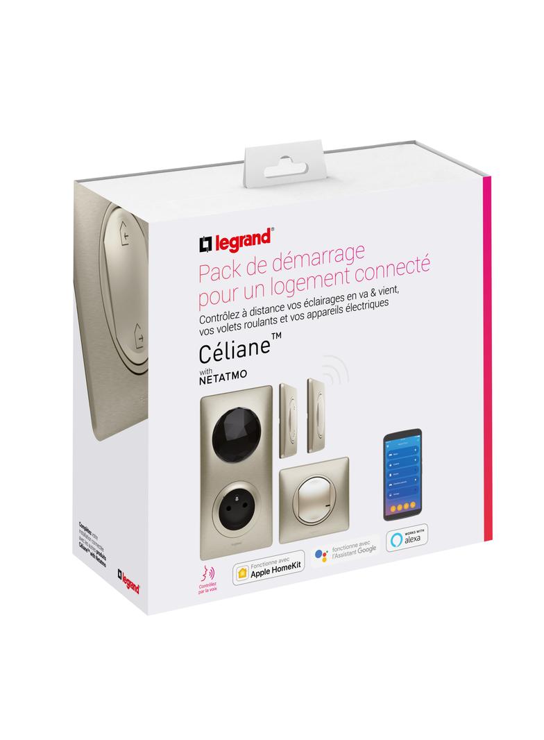 CELIANE WITH NETATMO - ZESTAW STARTOWY ROZSZERZONY (GNIAZDO CONTROL, ŁĄCZNIK BEZPRZEWODOWY WYJŚCIE/P