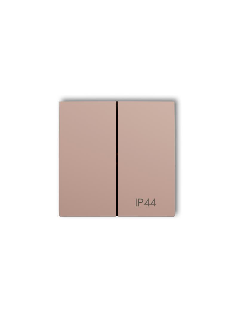 Klawisze podwójne do łączników IP44 ICON, MINI (komplet dwóch sztuk) łososiowy 62MKLH-2 KARLIK