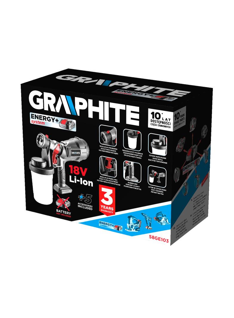 Pistolet natryskowy HVLP Energy+ 18V, Li-Ion, bez akumulatora