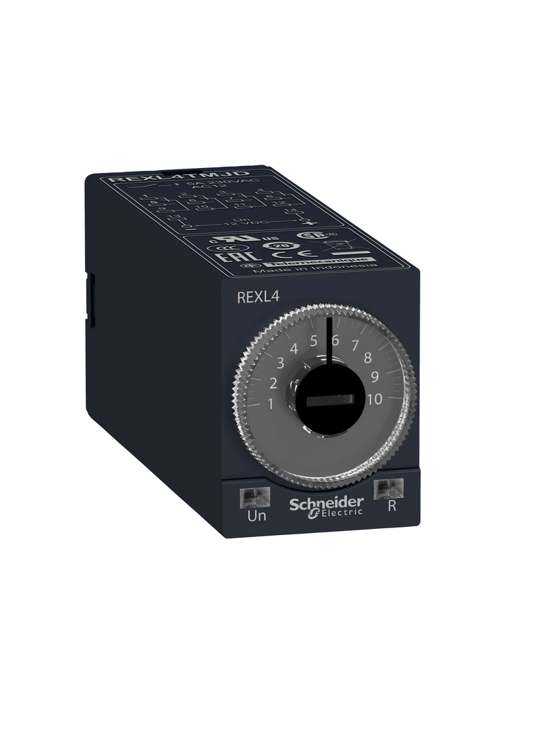 Zelio Time Modułowy przekaźnik czasowy 5 A 4 CO 0.1 s..100 h opóźnienie włączenia 120 V AC