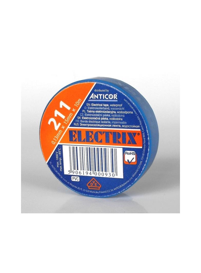 ELECTRIX 211 taśma elektroizolacyjna 0,13 mm x 15 mm x 10 m niebieska