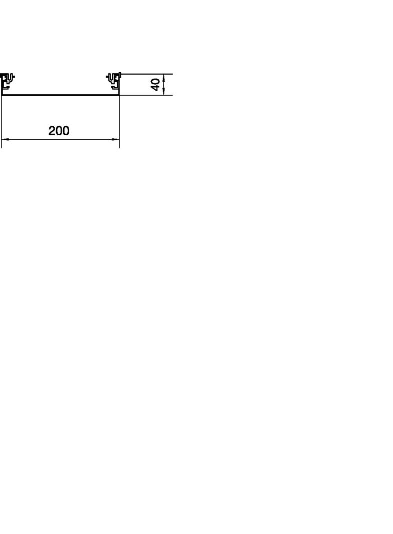 tehalit.AK Podstawa kanału napodł 1-str skos pokrywy 200x40mm stal AKU2000401 HAGER