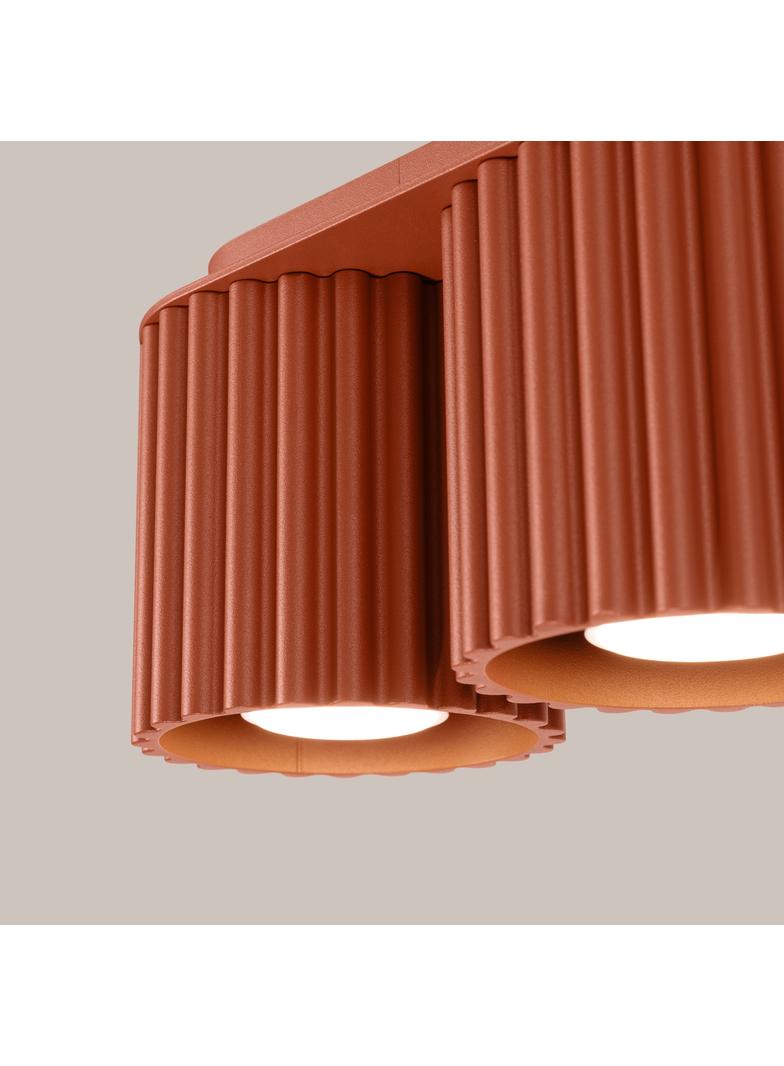 SOLLUX Plafon AURA 2 ochra czerwona GU10 ; SL.1800