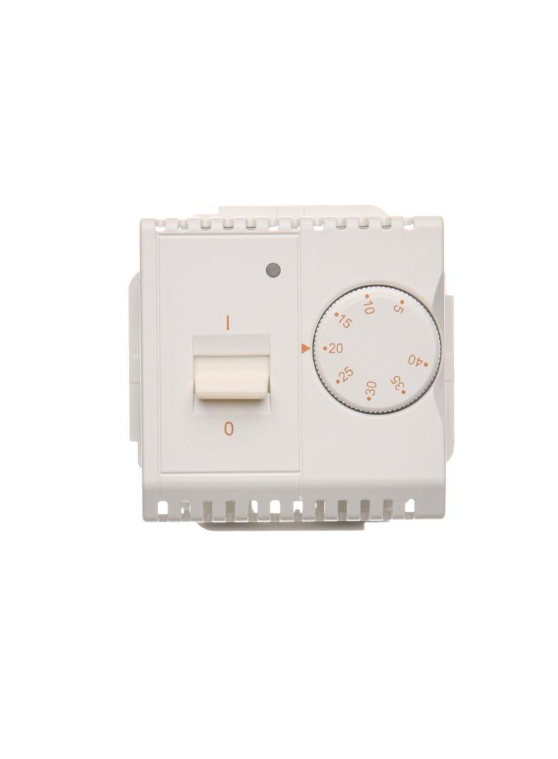 Simon Basic Regulator temperatury z czujnikiem wewnętrznym 16A 230V. Montaż gniazda na wkręty do puszki biały BMRT10W.02/11 BMRT10w.02/11 KONTAKT
