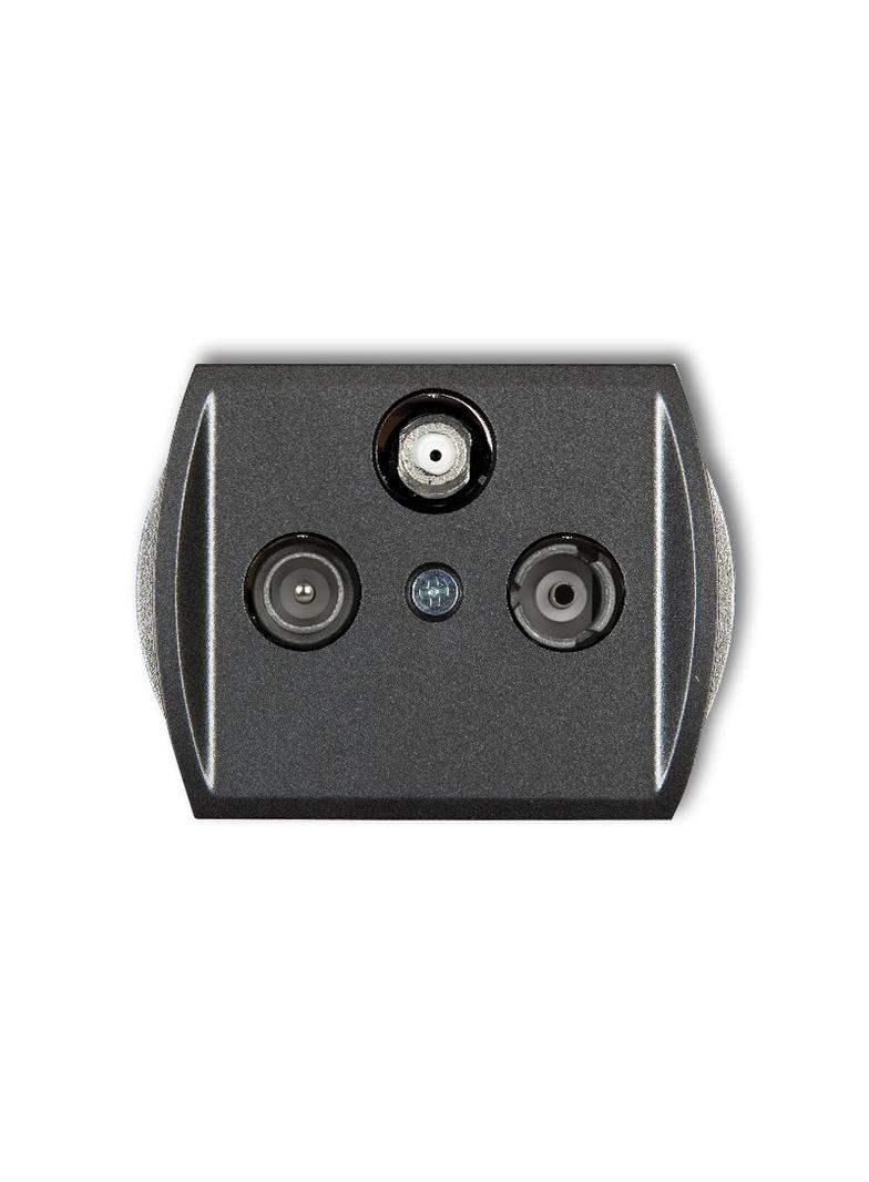 TREND Mechanizm gniazda abonenckiego RTV-SAT końcowego (2 wejścia antenowe) grafitowy