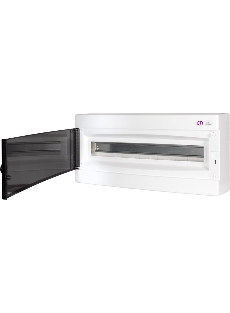 Rozdzielnica natynkowa 1x24 drzwi transparentne ECT 1x24PT-s 001100282 ETI