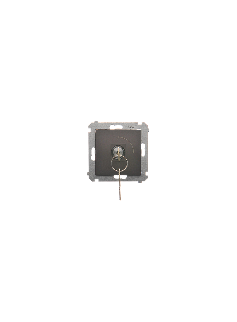 Łącznik na kluczyk pojedynczy jednobiegunowy 2 pozycyjny /0-I/ styk 1Z 5A 250V DW1K.01/46 KONTAKT