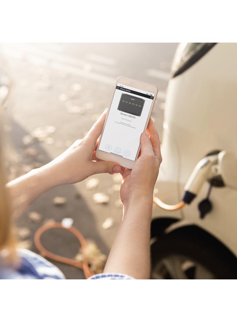 Simon SM34 Residential, kabel T2 5m 22 kW, trójfazowa + Bluetooth