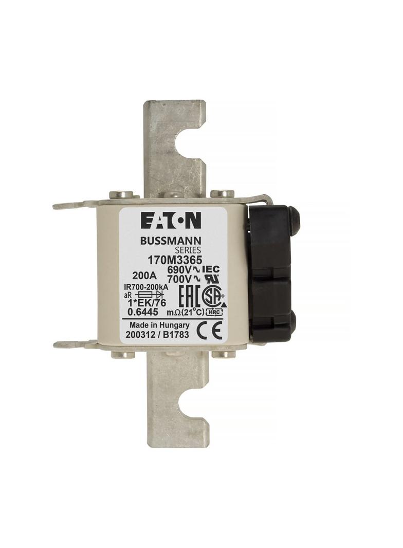 FUSE 200A 690V 1*EK/76 AR UC Wkładka szybka 200A AC 690V rozmiar 1 45x59x102 mm aR, 170M3365 EATON