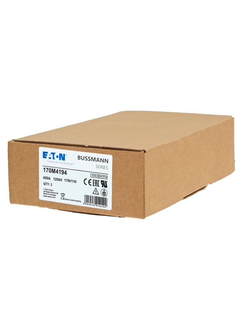 FUSE 450A 1250V 1TN/110 AR CU Wkładka szybka 450A AC 1250V rozmiar 1 53x66x138 mm aR DIN I 170M4194