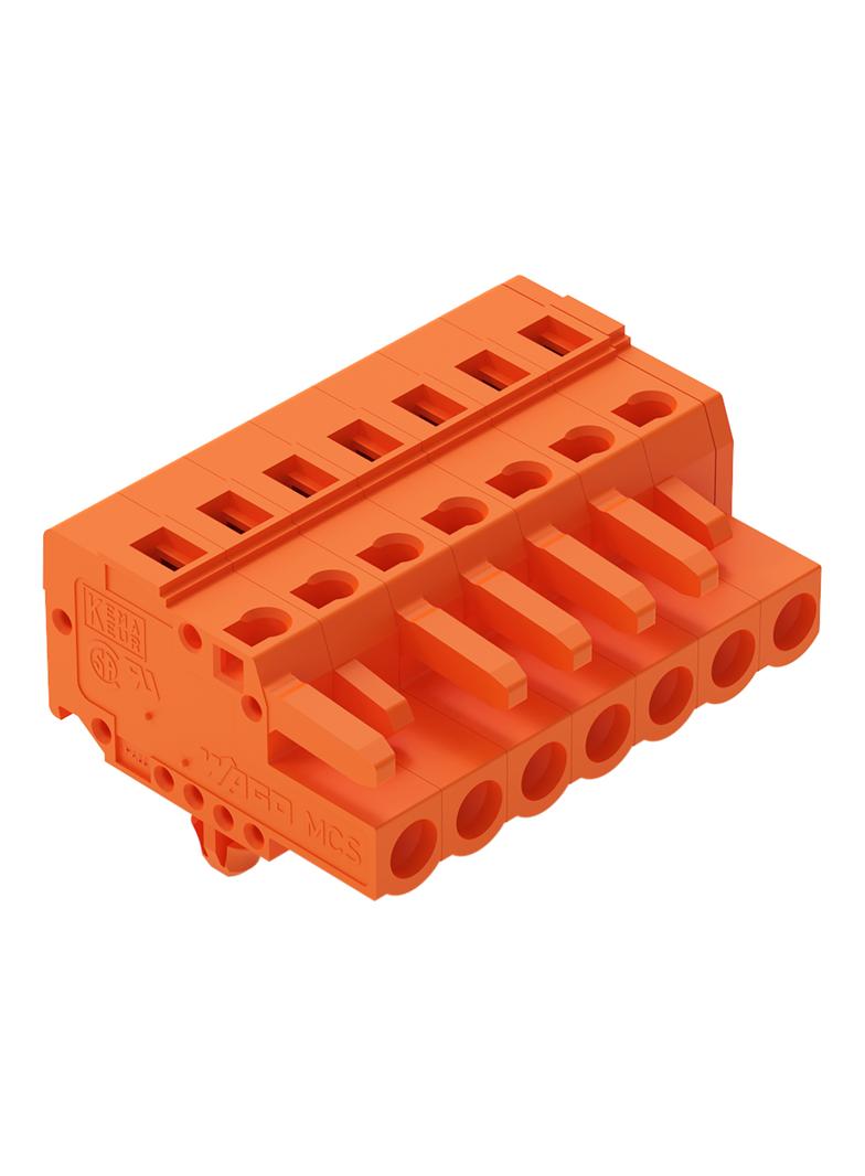 MCS-MIDI Classic gniazdo 7-bieg. pomarańczowe raster 5,08 mm