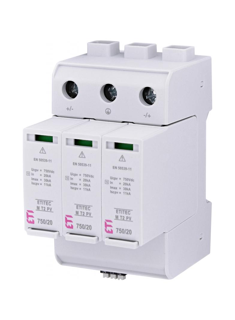 Ogranicznik przepięć T2 (C) - do systemów PV TEC M T2 PV 1500/20 Y RC 002440518 ETI