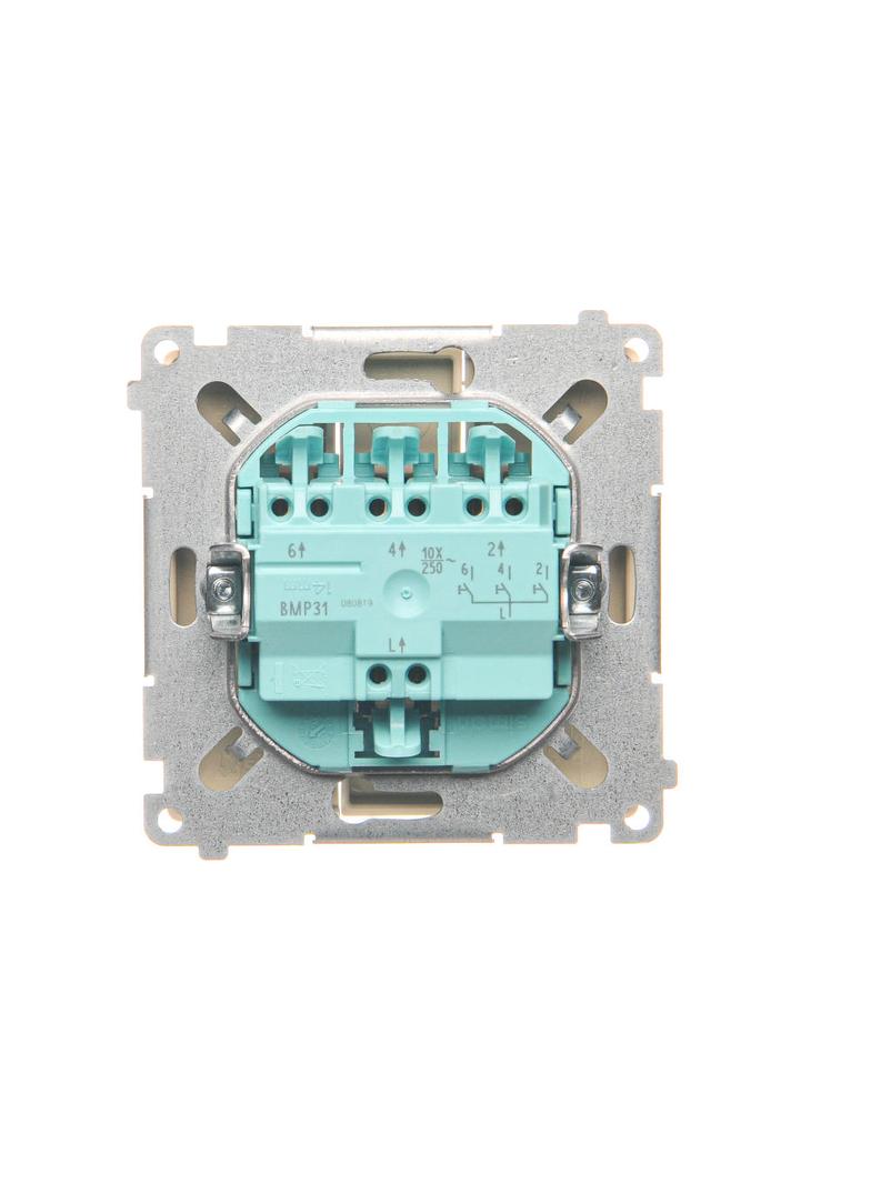 Simon Basic Przycisk potrójny 10A 250V szybkozłączka beż BMP31.01/12 KONTAKT